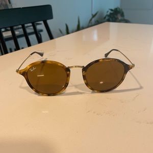 Rayban Round Fleck Sunglasses
